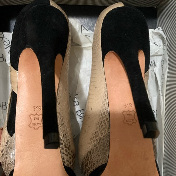 ALEXANDRE BIRMAN SNAKESKIN SUEDE PUMPS 8.5 - Picture 4 of 8